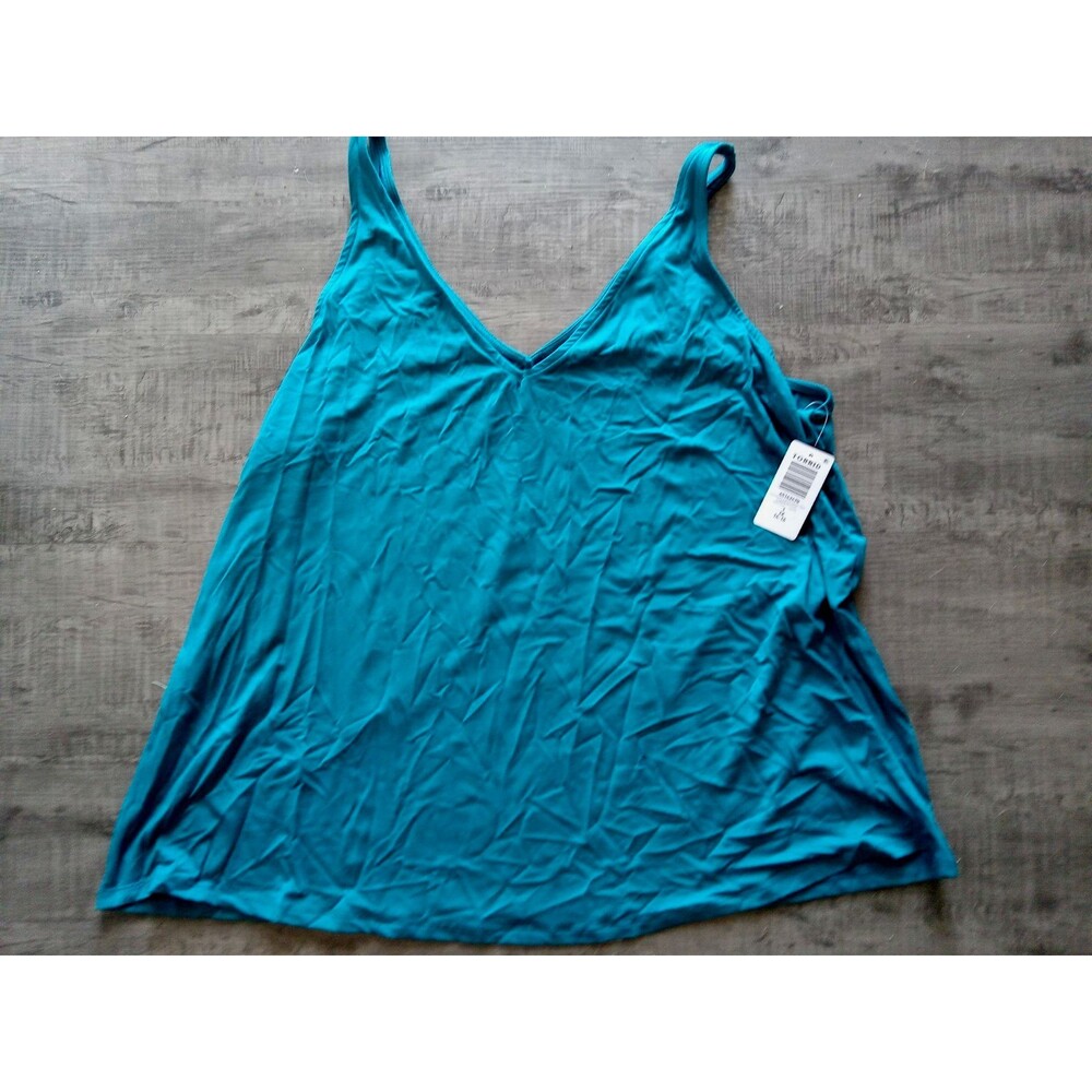 NWT Torrid Super Soft Jersey Swing Tank Top Ocean Depths 1X or 14/16 Plus